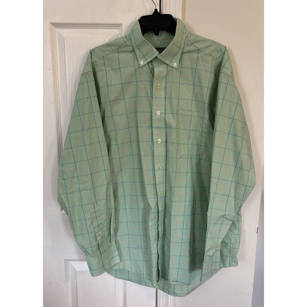 Vineyard Vines Men's Sz L Long Sleeve Murray Shirt Green‎ Plaid